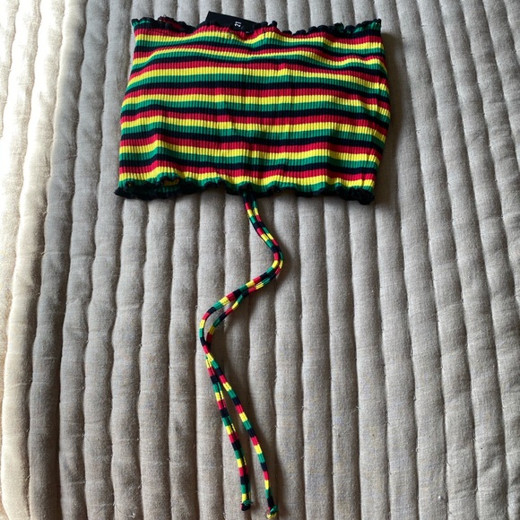 BRAND NEW Rasta Crop Top / halter top  ❤️💛💚🇧🇴 - Picture 5 of 5